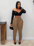 Plus Size Sports Ice Silk Straight Pants YIM-K08