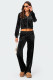 Velvet Sports Zipper Hoodie Two-piece Pants Set YD-YM024
