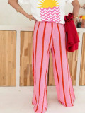 Stripe Print Loose Casual Pants YWXS-K25L758