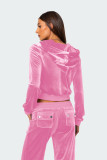 Velvet Sports Zipper Hoodie Two-piece Pants Set YD-YM024