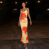 Print Sling Tops Ang Long Skirts Two Piece Set XEF-K24S44108