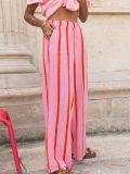 Stripe Print Loose Casual Pants YWXS-K25L758