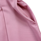 Plus Size V Neck Flare Sleeve Midi Dress GCZF-8636