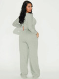 Stripe Patchwork Long Sleeve Pants Sports Suit FENF-6041