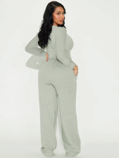 Stripe Patchwork Long Sleeve Pants Sports Suit FENF-6041