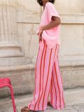 Stripe Print Loose Casual Pants YWXS-K25L758