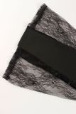 Lace Patchwork Solid Flare Pants YWXS-K25L763