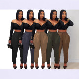 Plus Size Sports Ice Silk Straight Pants YIM-K08
