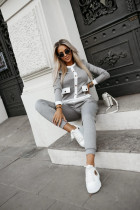 Contrast Color Long Sleeve Two Piece Pants Set BS-1417