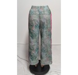Casual Print Stripe Patchwork Straight Pants QXTF-8509