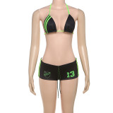 Sexy Print Bikinis Swimsuit Two Piece Set XEF-K24S66362