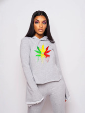 Colorful Patterned Print  Long Sleeve Pants Suit YIBF-6023