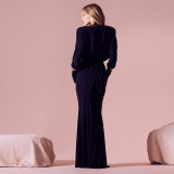 Sexy V Neck Pleated Tops Two Piece Skirts Set XEF-K25S75295