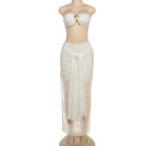 Sexy Wrap Chest Tops Two Piece Skirts Set XEF-K25S68903