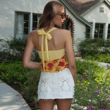 Sexy Print Halterneck Tank Tops XEF-K25L71135