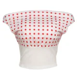 Polka Dot Sexy One-shoulder Top XEF-K25L67774