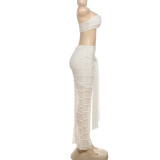 Sexy Wrap Chest Tops Two Piece Skirts Set XEF-K25S68903