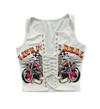 Fashion Print Sleeveless T Shirts Vest GFCF-1386