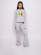 Colorful Patterned Print  Long Sleeve Pants Suit YIBF-6023