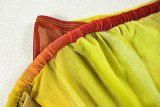 Color Block Pleated Irregular Maxi Dress GJYO-JD302607