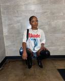 Letter Print Loose Casual T-shirt  GXBQ-1141223