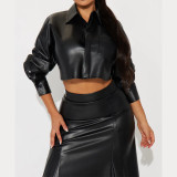 Long Sleeve Two Piece Skirts Set GXBQ-158