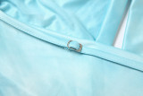 Tie Up Hollow Out Solid Color Tops DLSF-K25L76709
