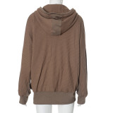 Solid Color Long Sleeve Hooded Coat GSZM-ZTP1387