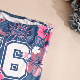 Print Backless Wrap Chest Tops GFRT-32555TBY