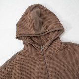 Solid Color Long Sleeve Hooded Coat GSZM-ZTP1387
