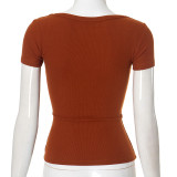 Short Sleeve U Neck Tops GSZM-ZTP1389