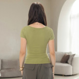 Short Sleeve U Neck Tops GSZM-ZTP1389