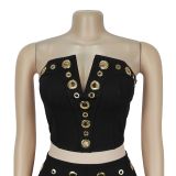 Sexy Tube Top And Mini Skirt 2 Piece Set BY-7477