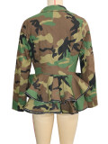 Camouflage Print Long Sleeve Coats SH-391416