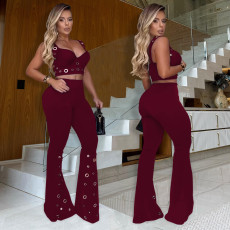 Sexy Sleeveless Tank Tops Pants 2 Piece Set BY-7451