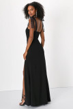 Solid Color Tie Up Sling Maxi Dress XHXF-468