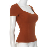 Short Sleeve U Neck Tops GSZM-ZTP1389