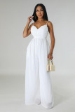 Solid Color Backless Sling Jumpsuit XHXF-8726