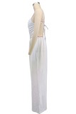 Solid Color Backless Sling Jumpsuit XHXF-8726