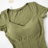 Short Sleeve U Neck Tops GSZM-ZTP1389