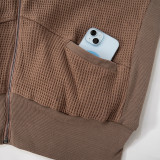 Solid Color Long Sleeve Hooded Coat GSZM-ZTP1387
