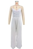Solid Color Backless Sling Jumpsuit XHXF-8726