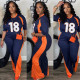 Color Block Print Loose Two Piece Pants Set CYA-901946