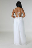 Solid Color Backless Sling Jumpsuit XHXF-8726