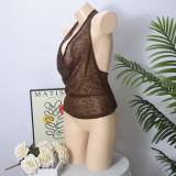 Deep V Neck Solid Color Backless Tops GNZD-51646TBD