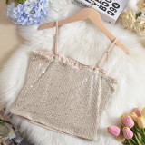 Sequin Backless Sling Tops GNZD-060053TBZ