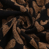 Leopard Print Drawstring Tie Up Split Skirt GNZD-51556DBD