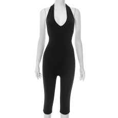 Deep V Neck Backless Jumpsuit MXBF-J25JP142