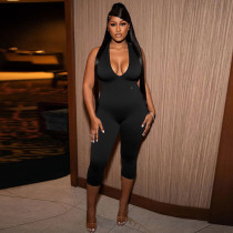 Deep V Neck Backless Jumpsuit MXBF-J25JP142