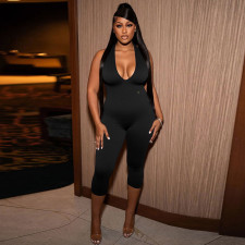 Deep V Neck Backless Jumpsuit MXBF-J25JP142